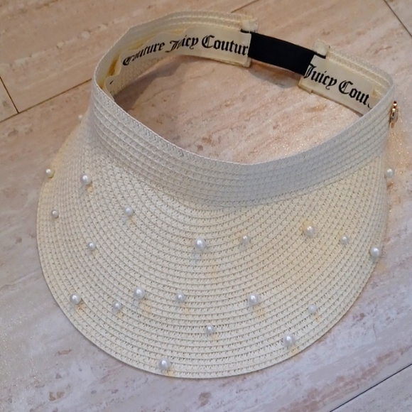 Juicy Couture Accessories - Juicy Couture Los Angeles Hard to Find Pearl Accent Sun Visor